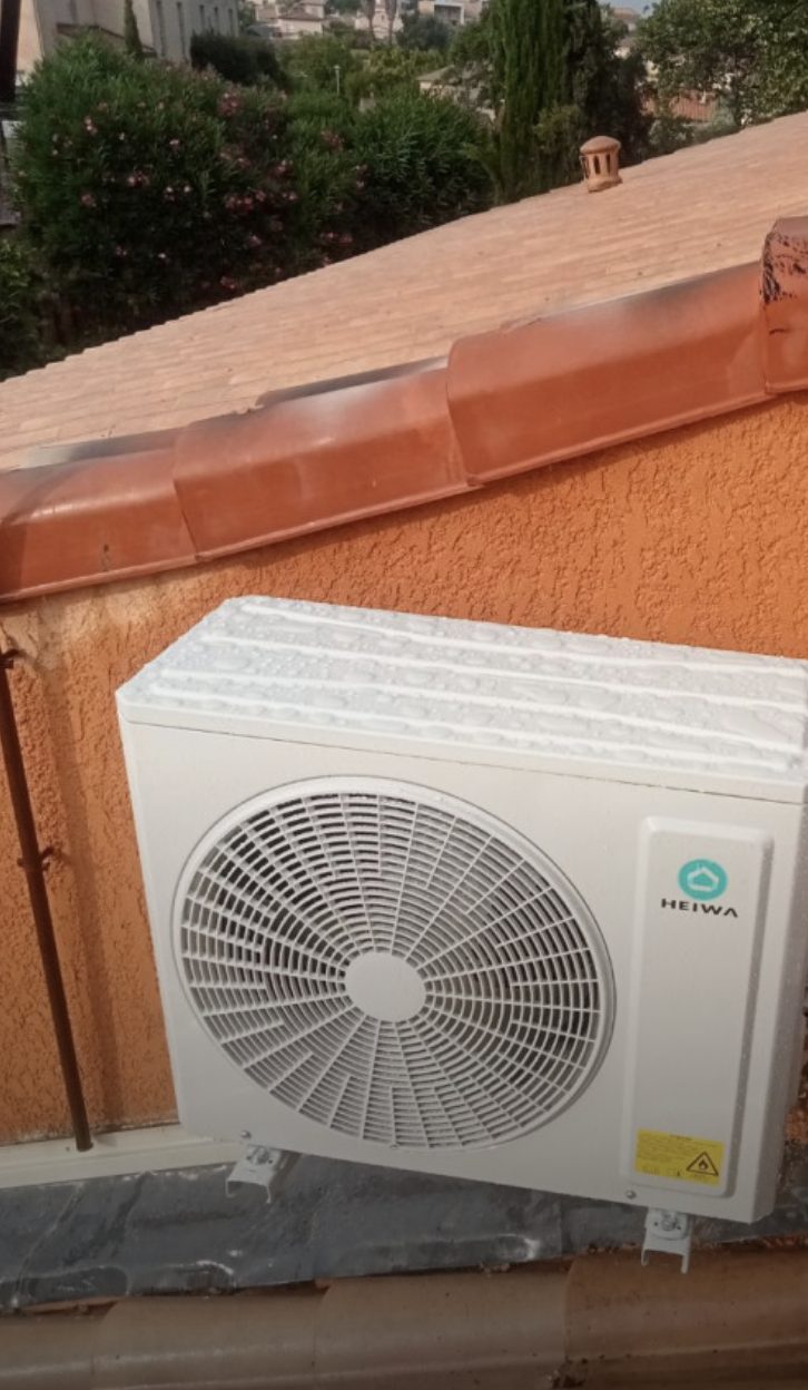 Installation d'une unité extérieure Heiwa discrète