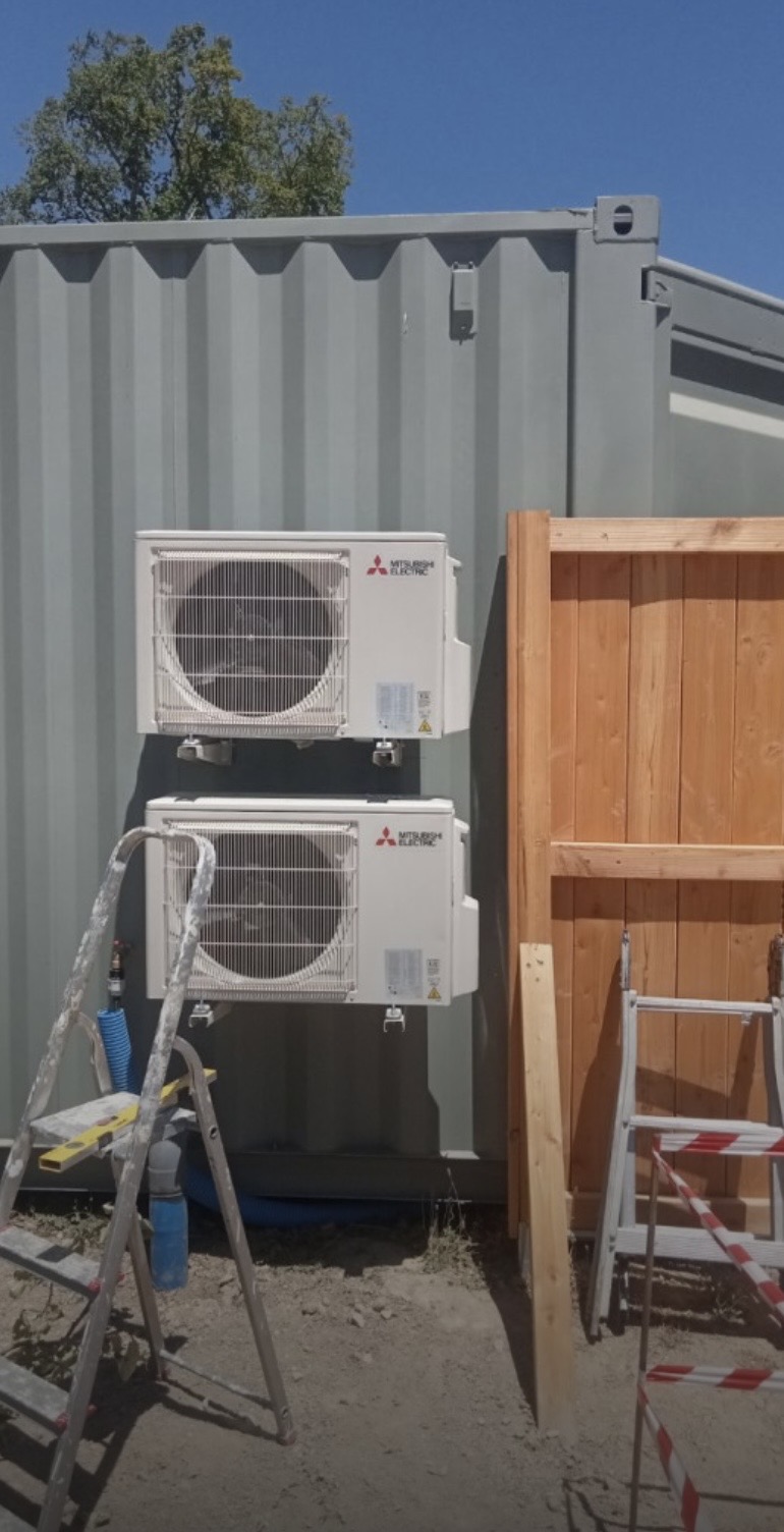 Installation d'unités extérieures Mitsubishi Electric